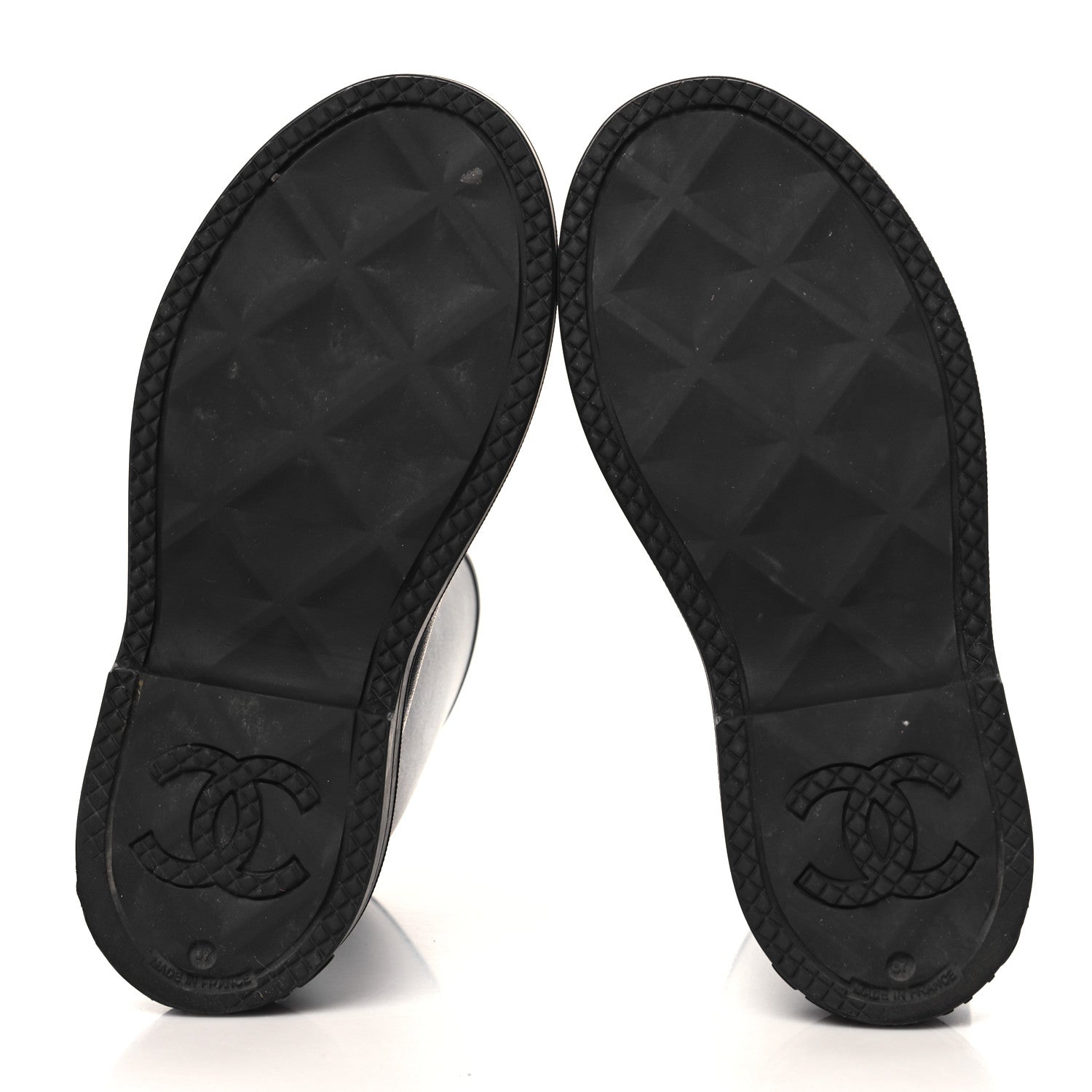 Chanel Caoutchouk CC High Boots 37 Black 6 of 8