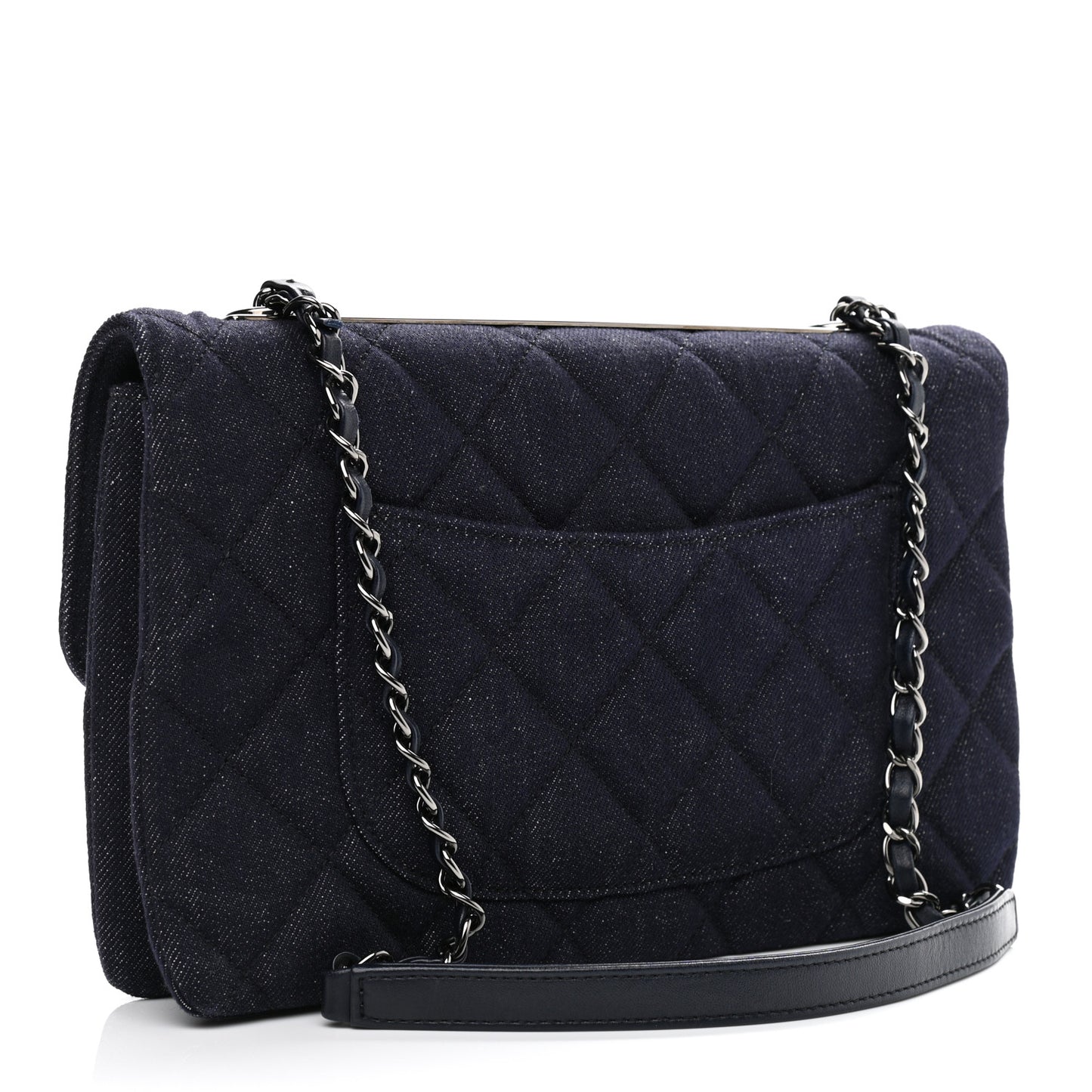Denim Quilted Medium Trendy CC Flap