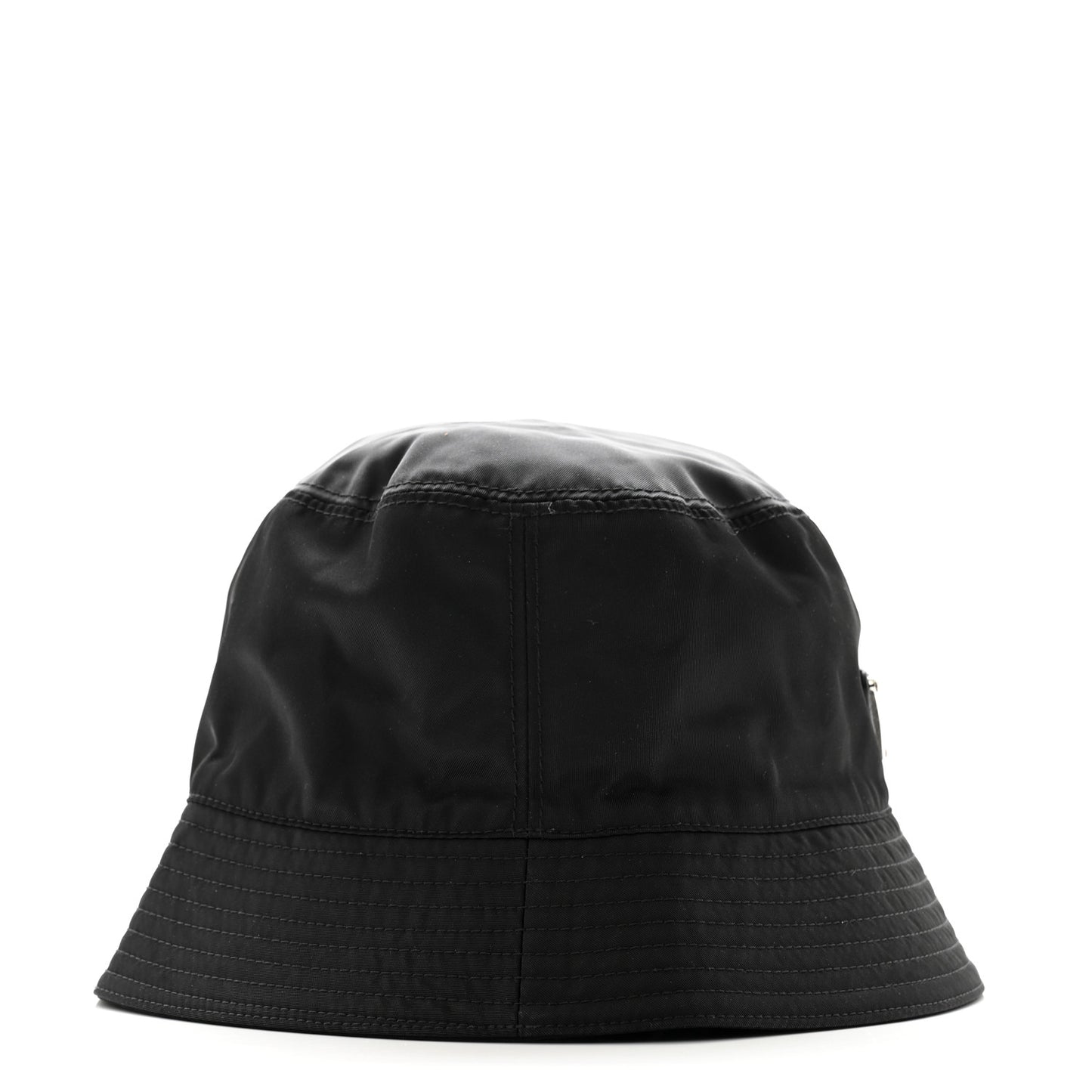 Re-Nylon Metal Triangle Logo Womens Bucket Hat S Black