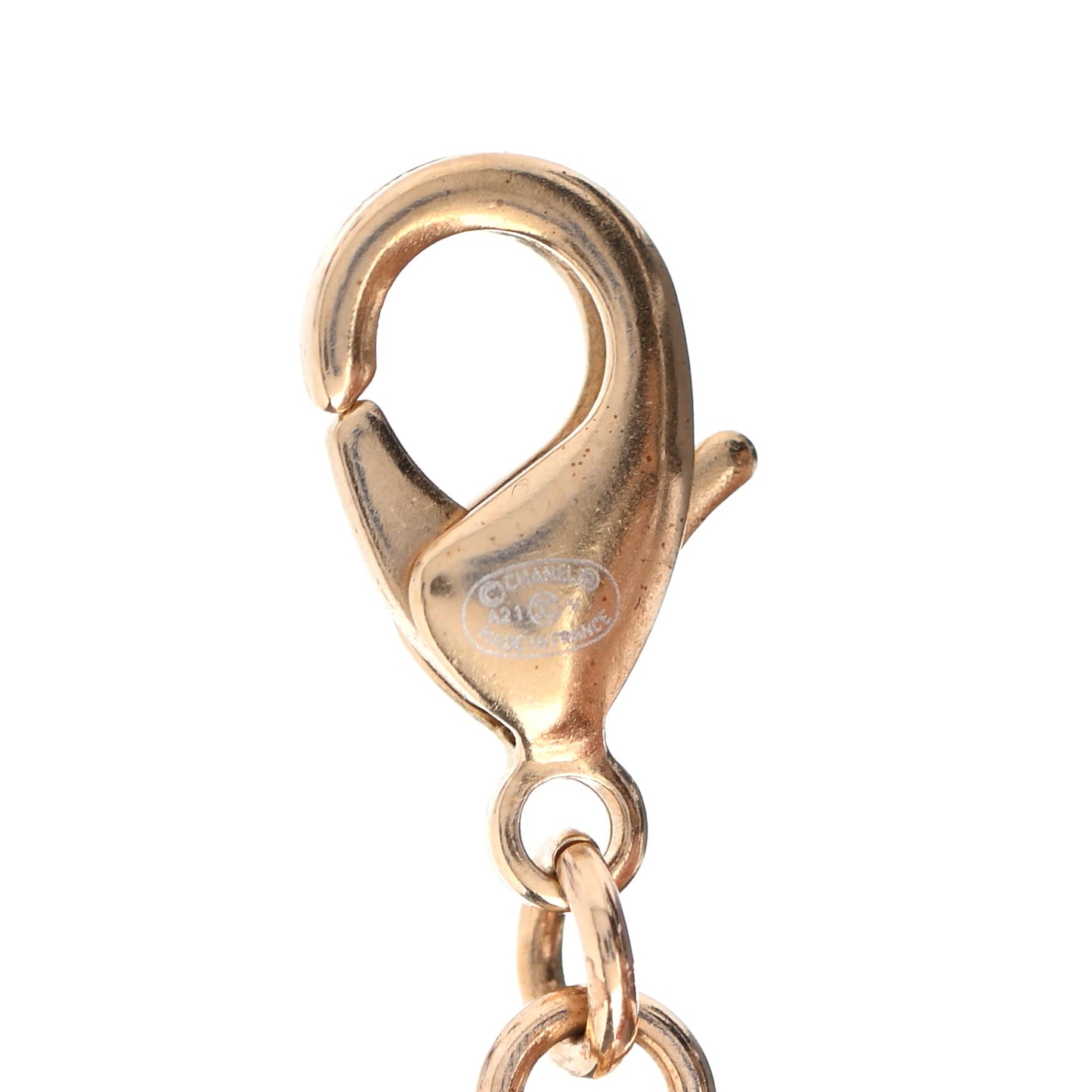 Pearl Crystal CC Short Necklace Gold