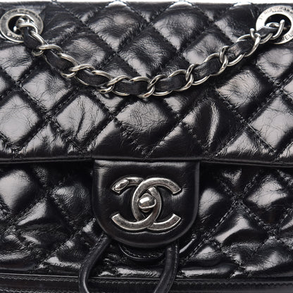 Chanel Glazed Calfskin Quilted Small Salzburg Mountain Backpack Black 10 of 10