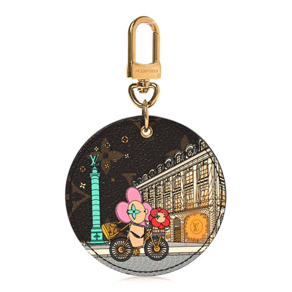 Louis Vuitton Monogram 2022 Christmas Animation Paris Bag Charm Key Ring Pink 1 of 5