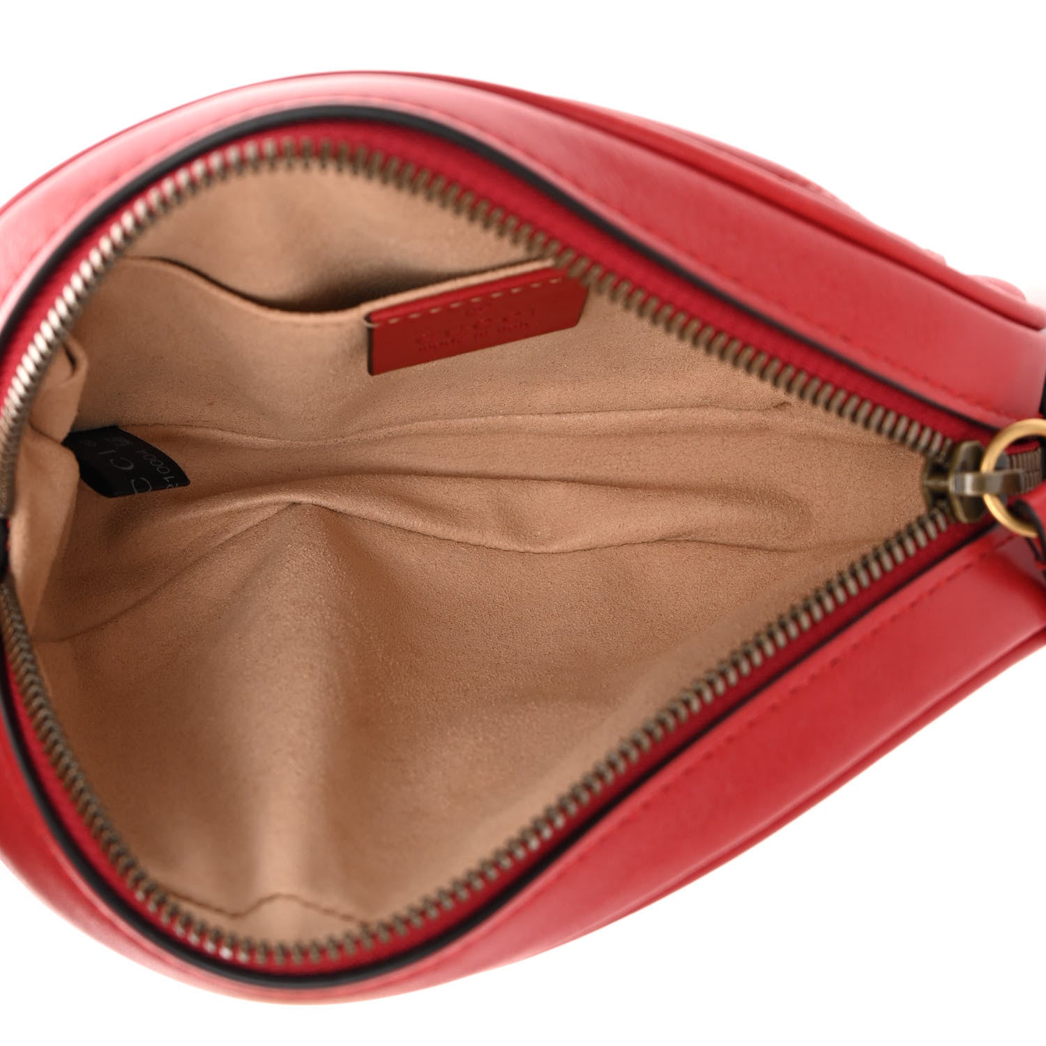 Gucci Calfskin Matelasse GG Marmont Belt Bag 85 34 Hibiscus Red 5 of 12