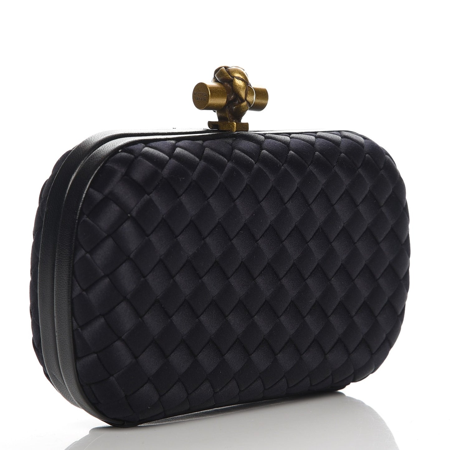Satin Knot Clutch Nero Black