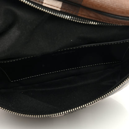Burberry E-canvas Check Bum Bag Dark Birch Brown 5 of 8