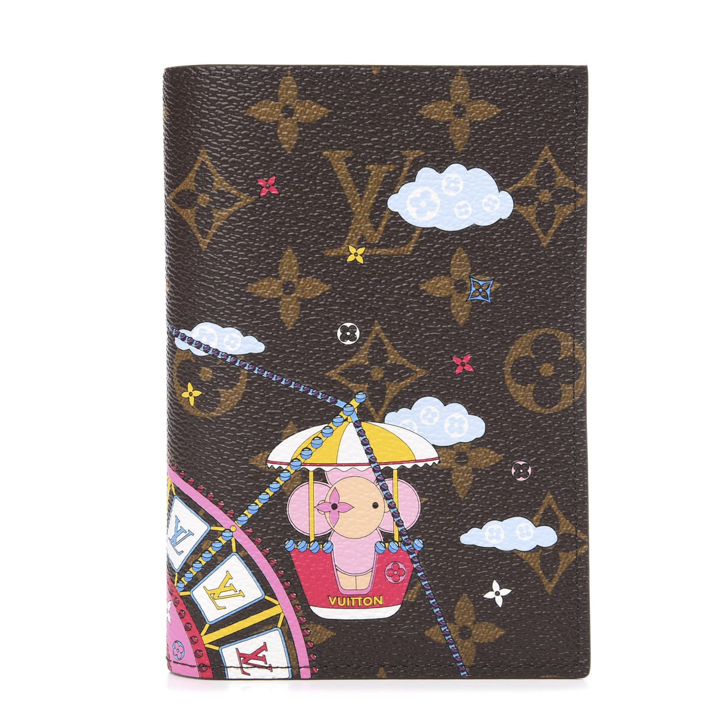 Monogram 2020 Christmas Animation Big Wheel Passport Cover Rose Ballerine