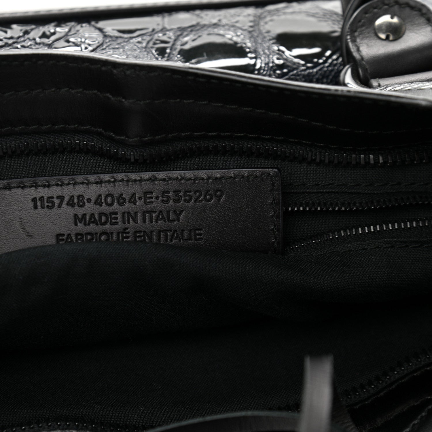 Balenciaga Patent Embossed Classic Hardware City Black 8 of 13