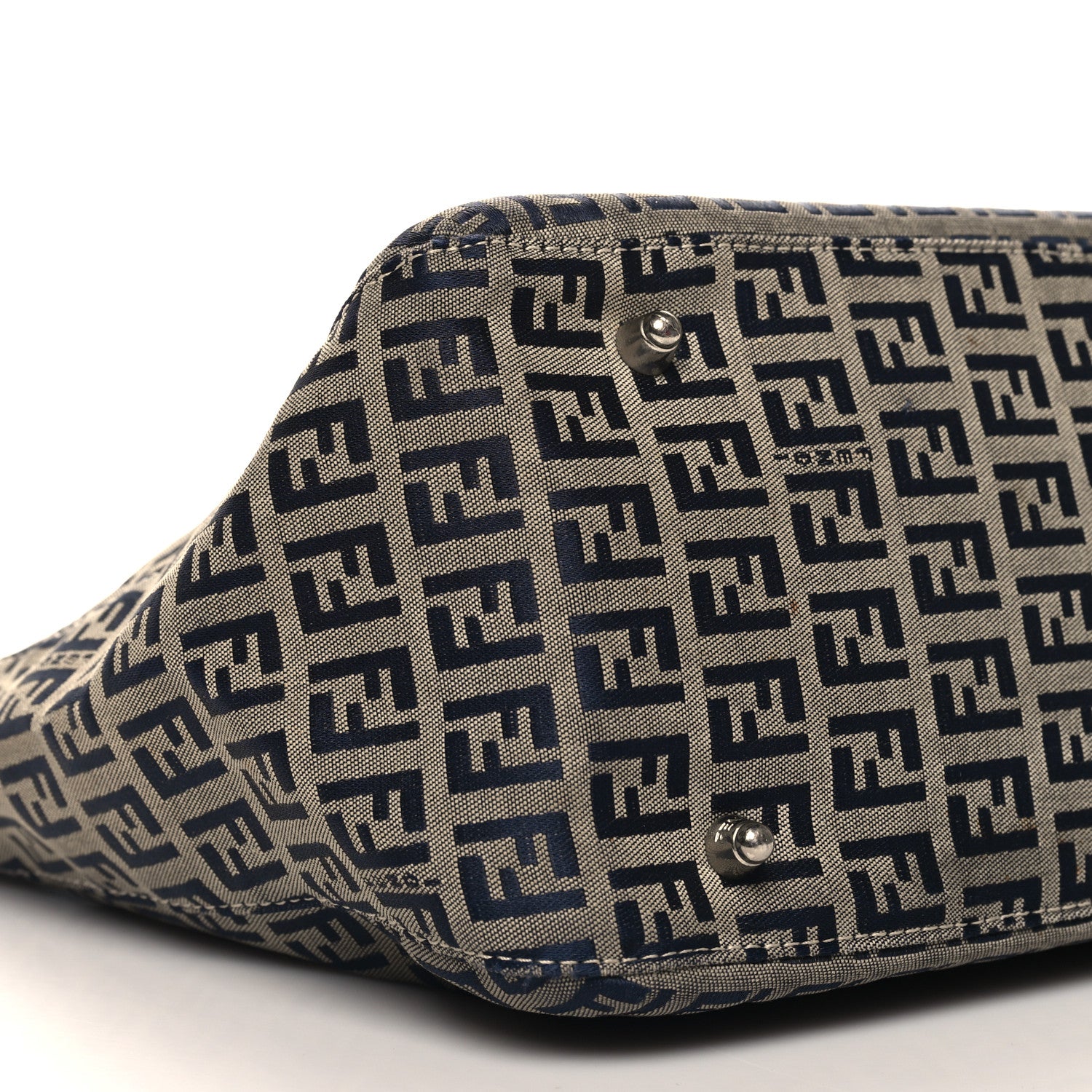 Fendi Zucchino Tote Navy Blue 8 of 10
