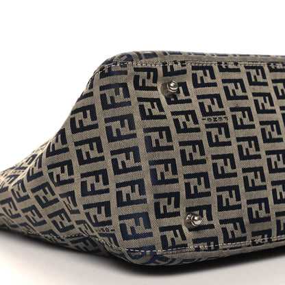 Fendi Zucchino Tote Navy Blue 8 of 10