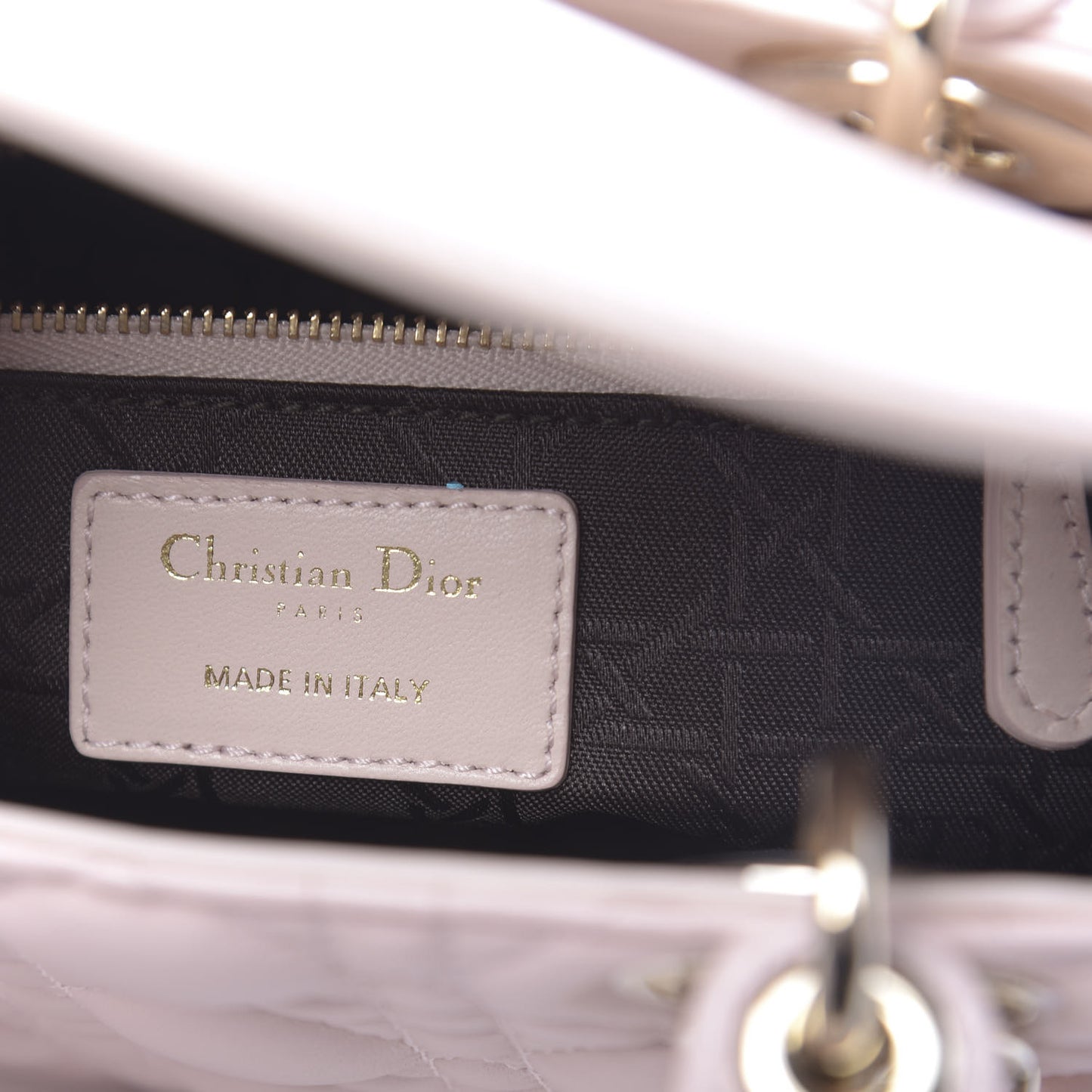 Lambskin Cannage Small Lucky Badges My Lady Dior Pink