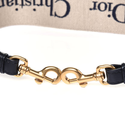 Christian Dior Canvas Embroidered Shoulder Strap Blue 4 of 9