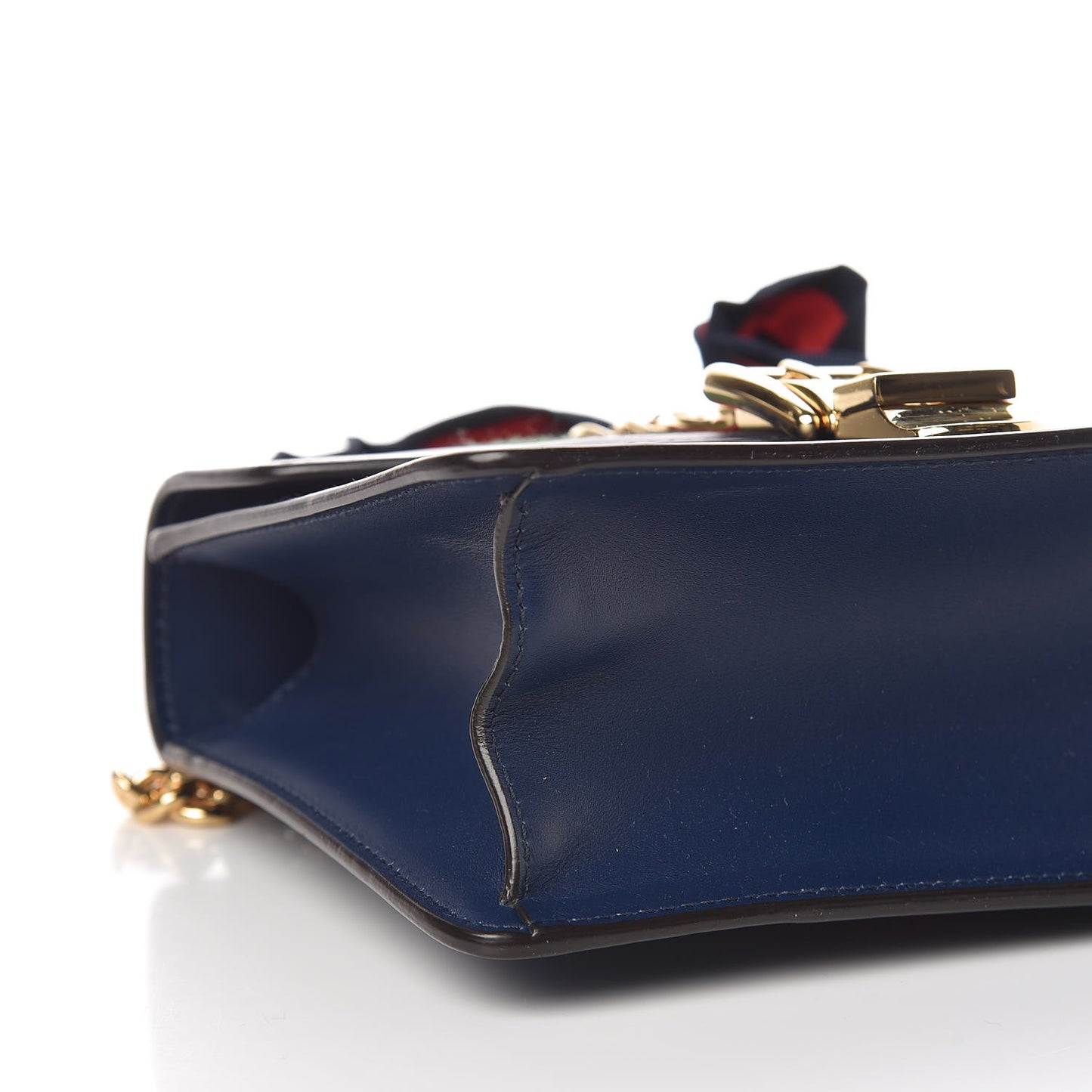 Calfskin Mini Sylvie Chain Shoulder Bag Blue Agata