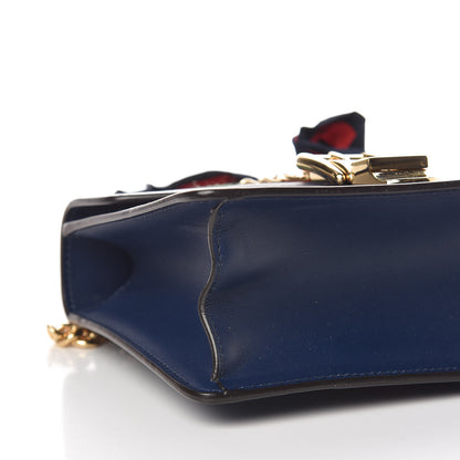 Gucci Calfskin Mini Sylvie Chain Shoulder Bag Blue Agata 5 of 10