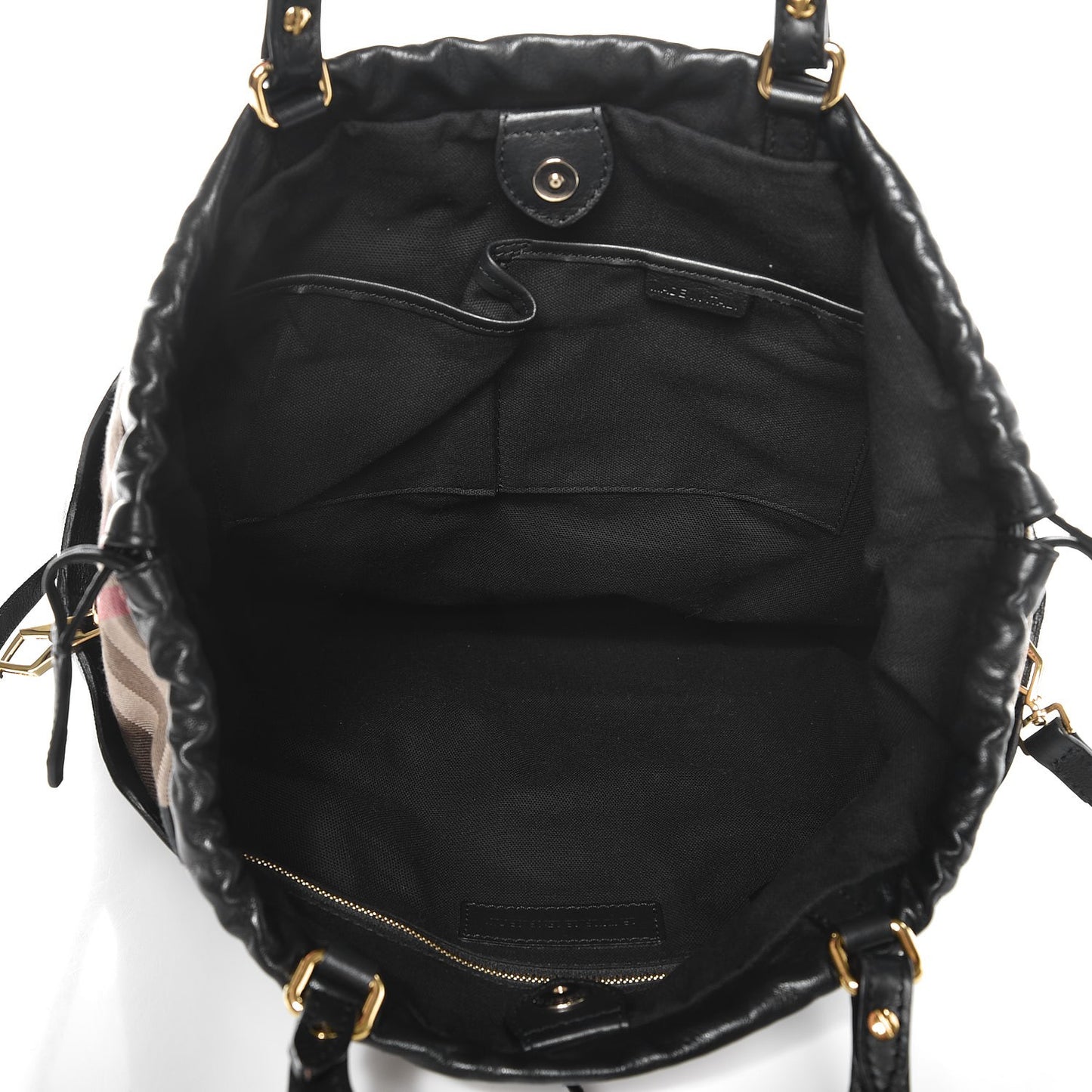 Calfskin House Check Big Crush Black