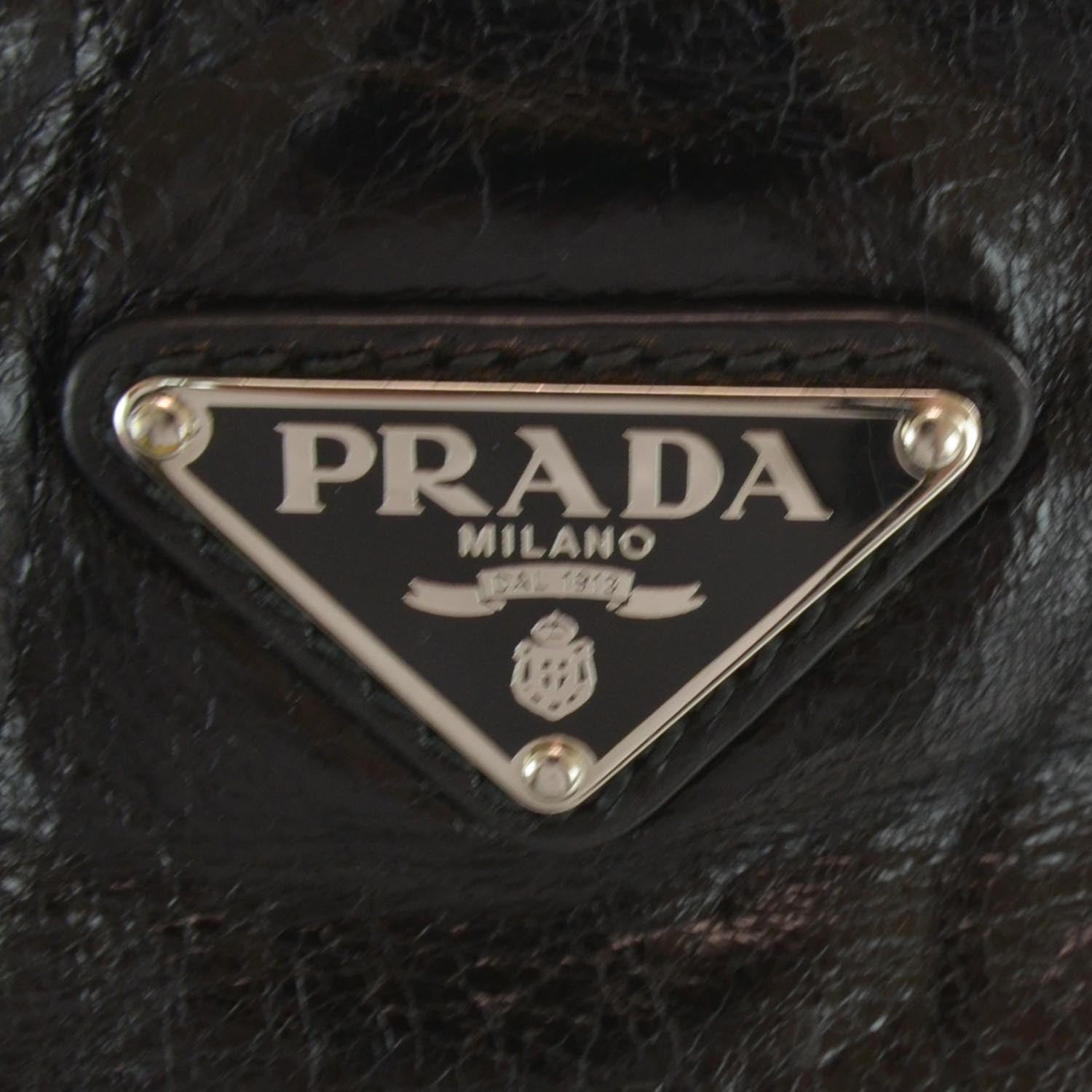 Prada Vitello Shine Hobo Black 5 of 8