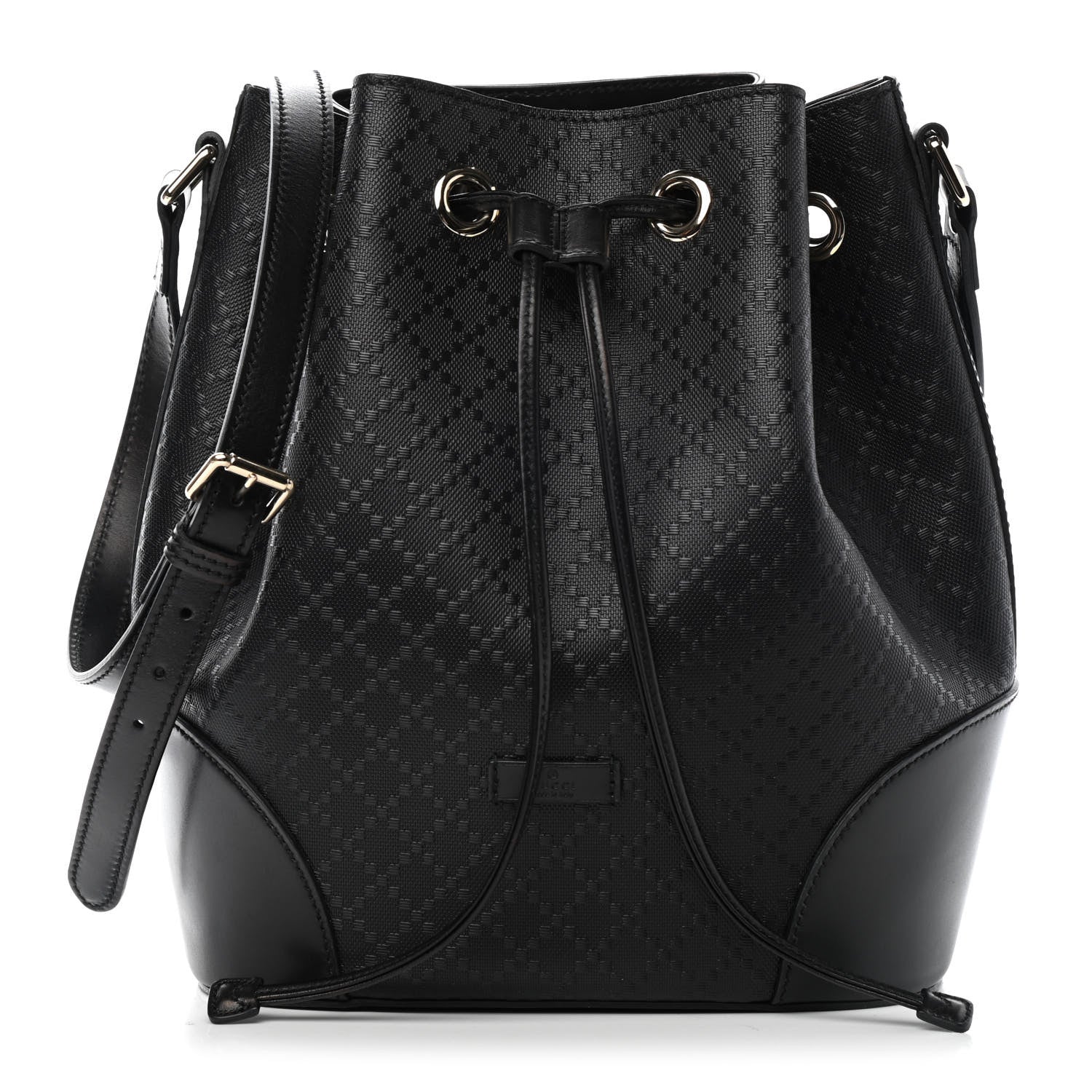 Gucci Bright Diamante Medium Bucket Bag Black 1 of 9
