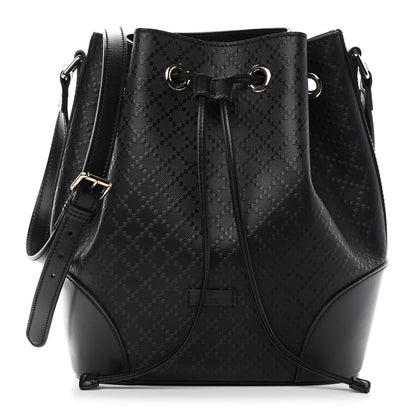 Gucci Bright Diamante Medium Bucket Bag Black 1 of 9