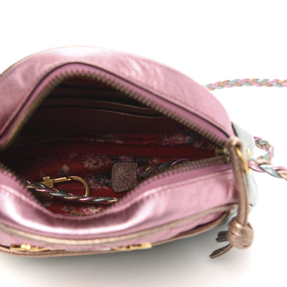 Gucci Laminated Nappa Trapuntata Mini Zumi Dome Shoulder Bag Rosa Lago Rame 5 of 8