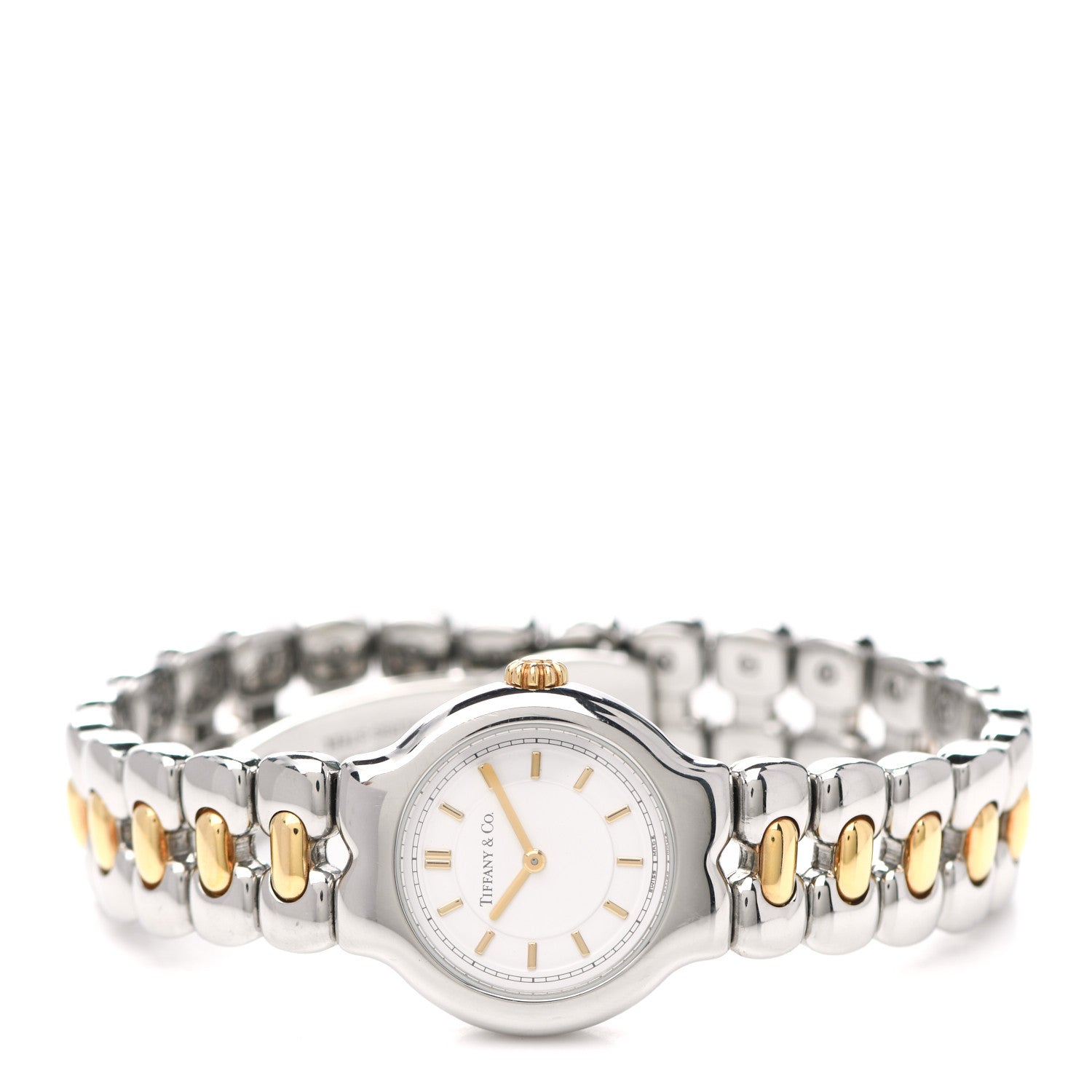 Tiffany Stainless Steel 18K Yellow Gold 24mm Tesoro Quartz Watch 2 of 4