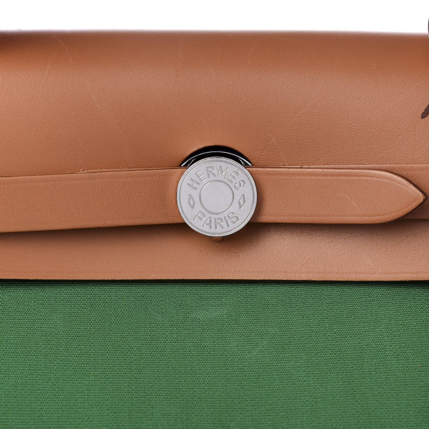 Hermes Vache Hunter Toile Herbag Zip 31 PM Cactus Natural 7 of 7