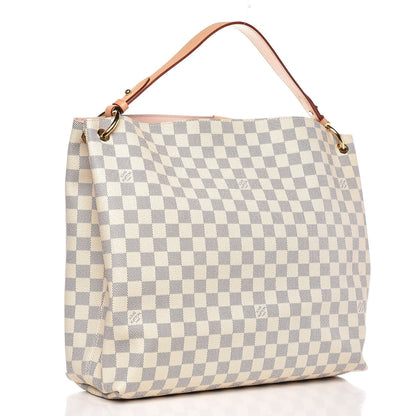 Louis Vuitton Damier Azur Graceful MM Rose Ballerine 3 of 10