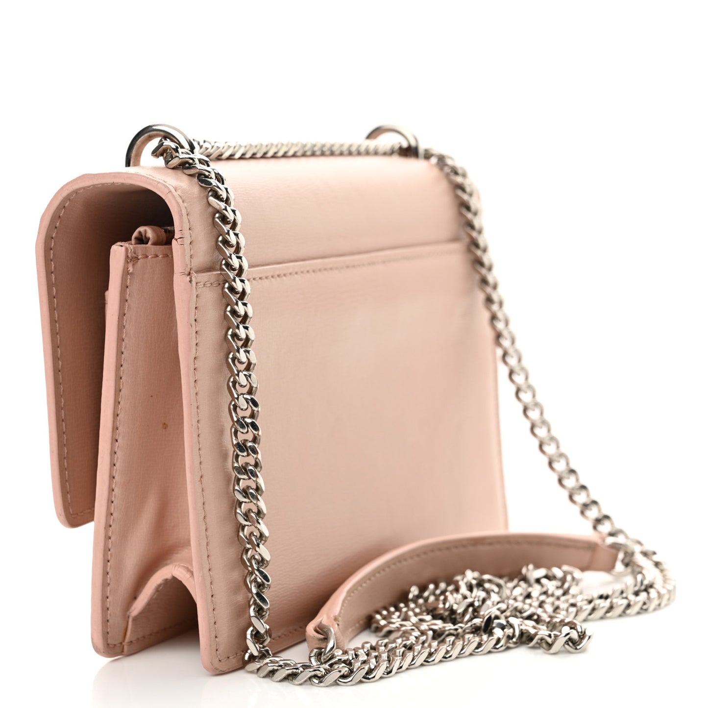 Calfskin Monogram Sunset Chain Wallet Light Pink