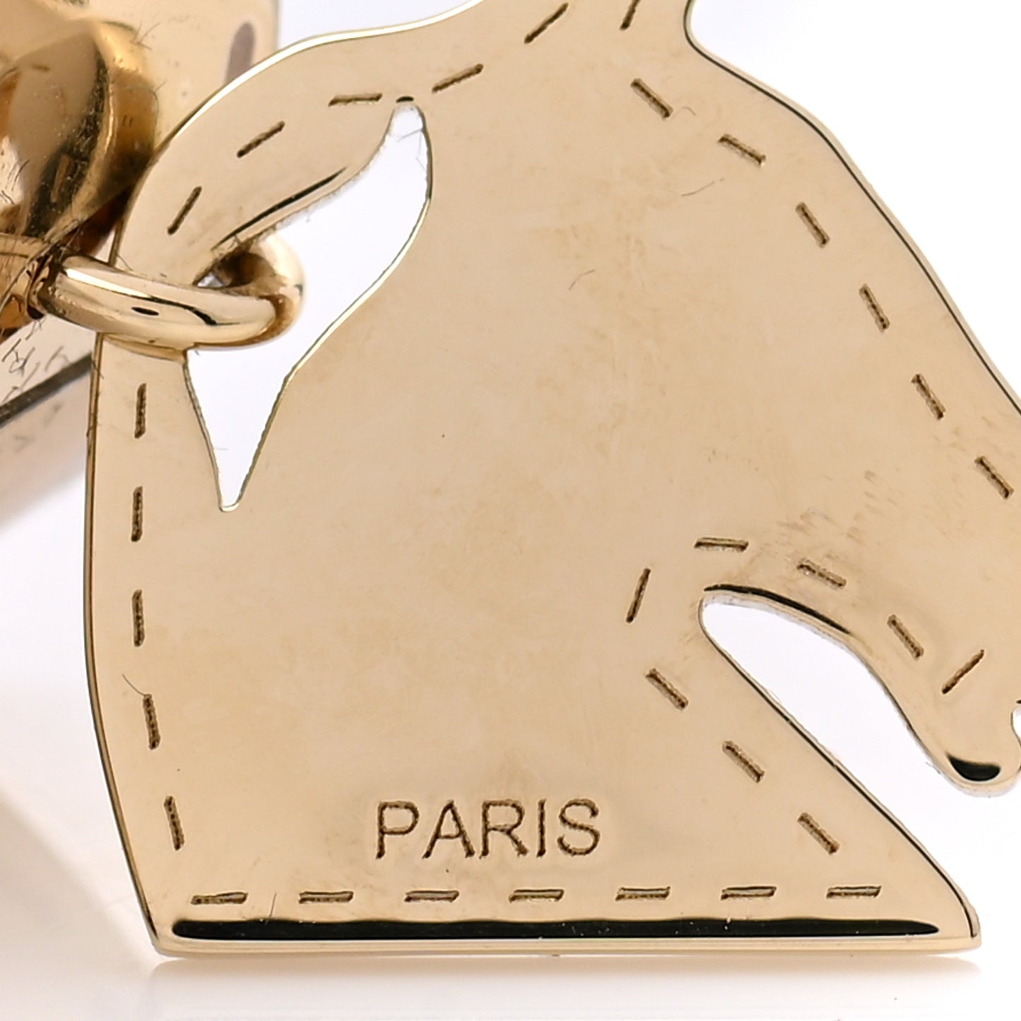Permabrass Tete de Cheval Horse Charm Scarf Ring