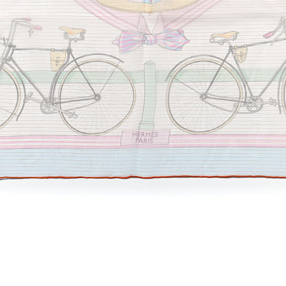 Hermes Silk Mousseline Les Becanes Scarf 70 Ciel Rose Vert Multicolor 2 of 4