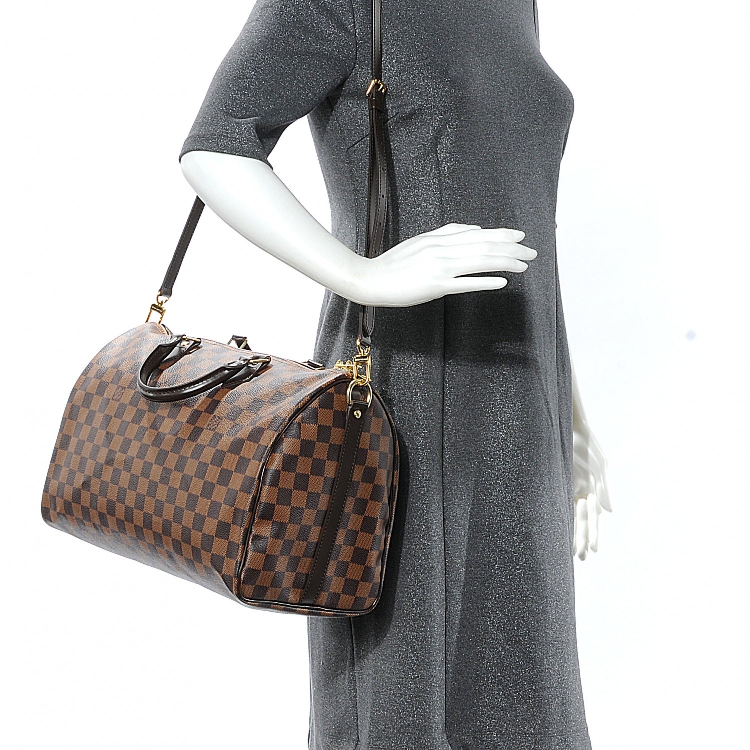 Louis Vuitton Damier Ebene Speedy Bandouliere 35 2 of 8