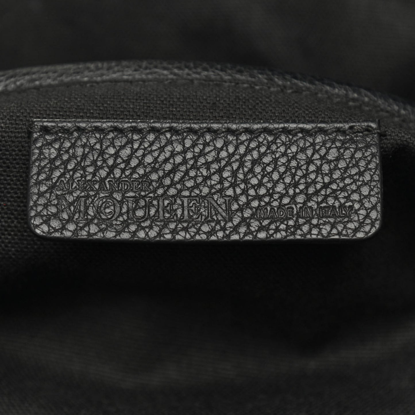 Grainy Calfskin Padlock Skull Clutch Black