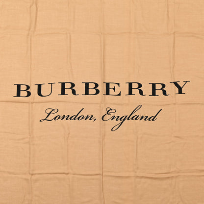 Burberry Silk London England Square Scarf Camel Black 2 of 5