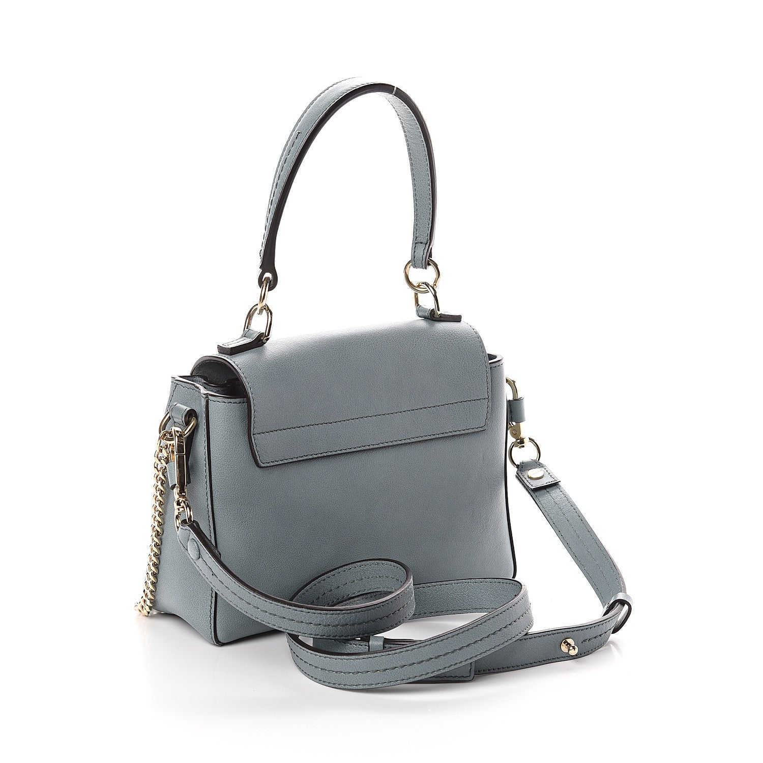 Chloe Calfskin Mini Faye Day Shoulder Bag Cloudy Blue 2 of 8