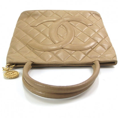 Chanel Lambskin Medallion Tote Beige 5 of 13