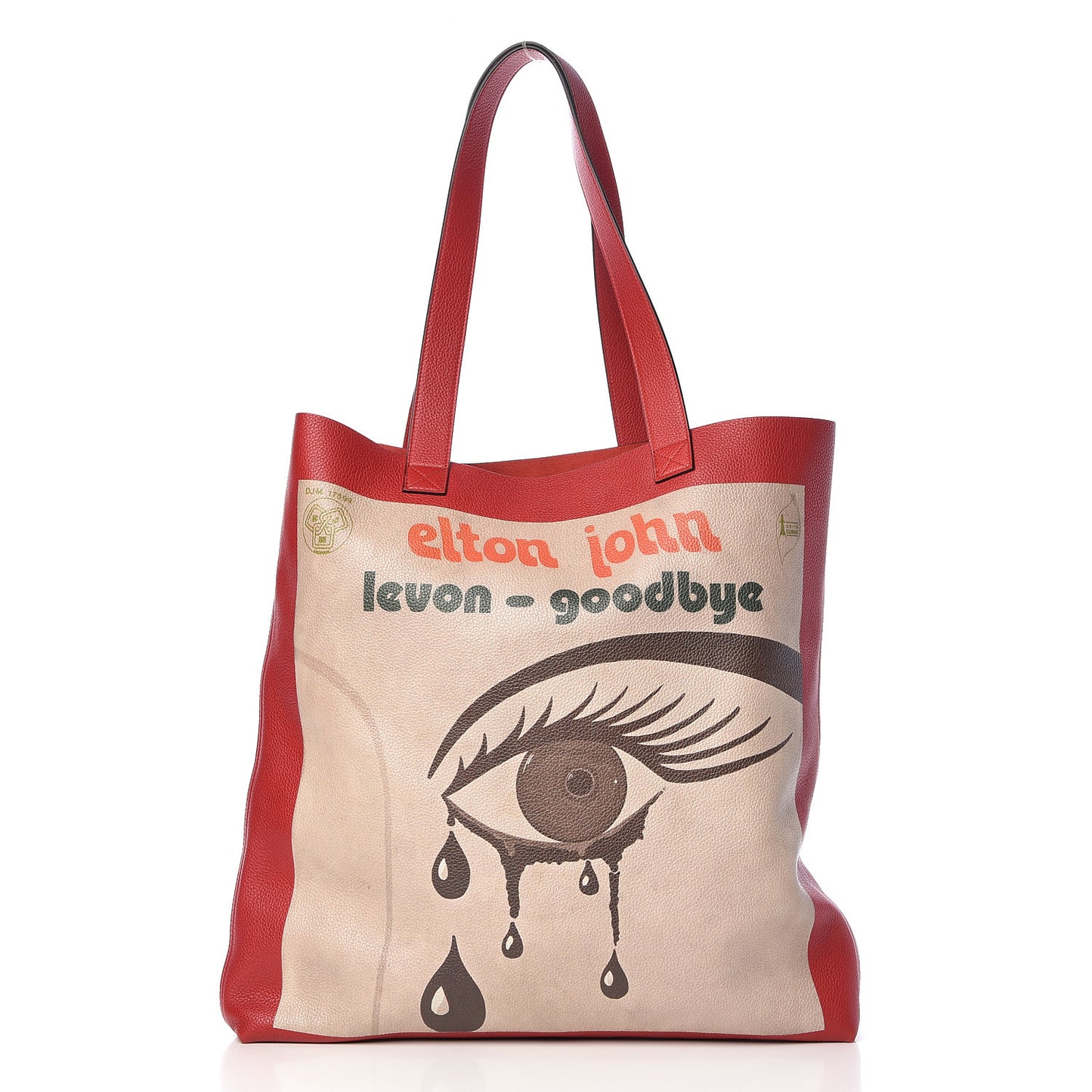 Calfskin Elton John Levon-Goodbye Tote Red
