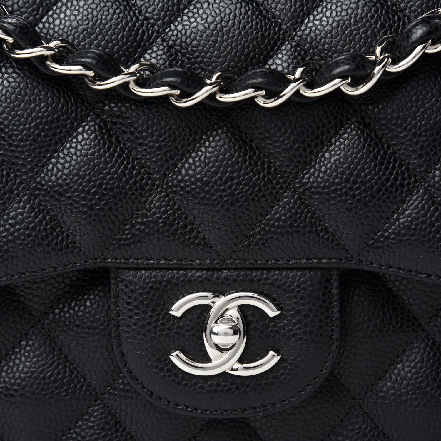 Chanel Caviar Quilted Jumbo Double Flap Black 10 of 11
