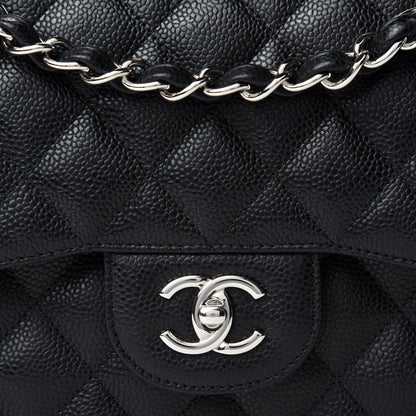Chanel Caviar Quilted Jumbo Double Flap Black 10 of 11