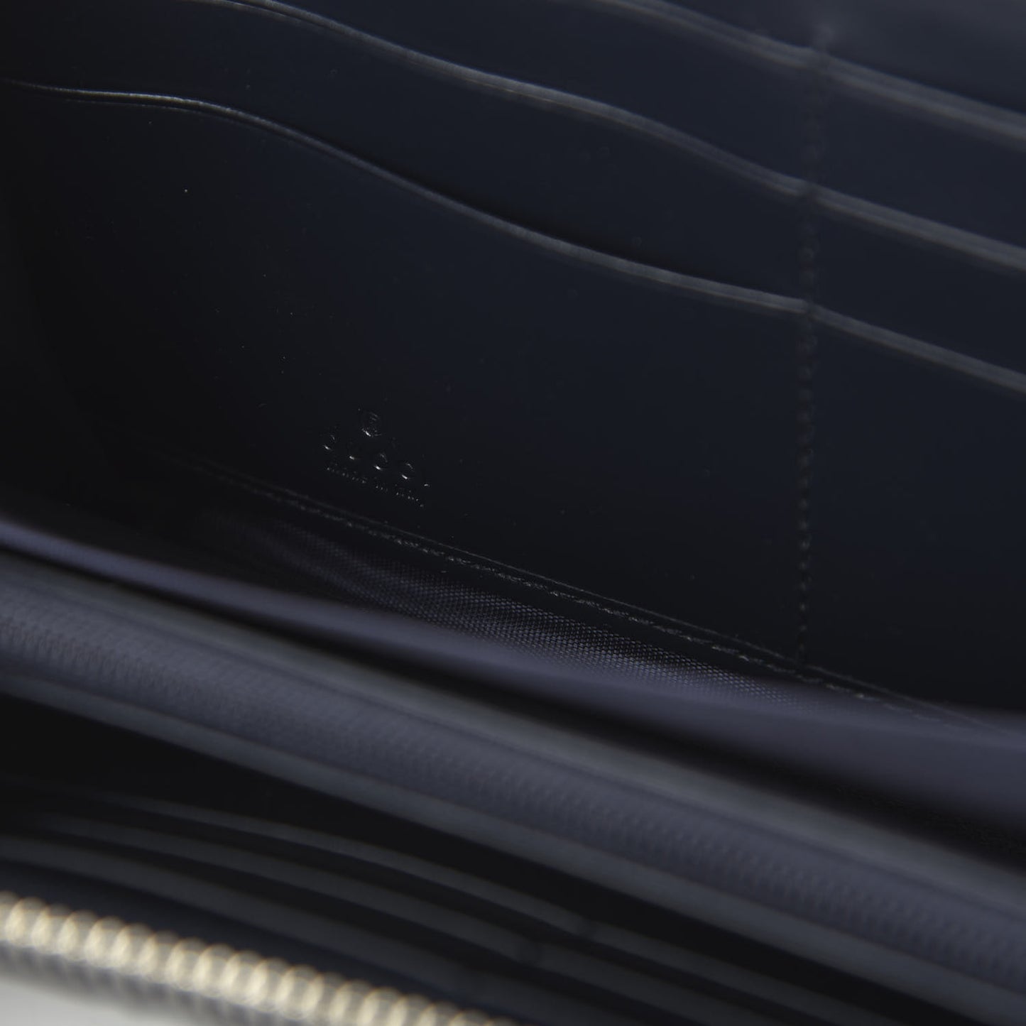 Guccissima Signature Dorian Zip Around Wallet Blue