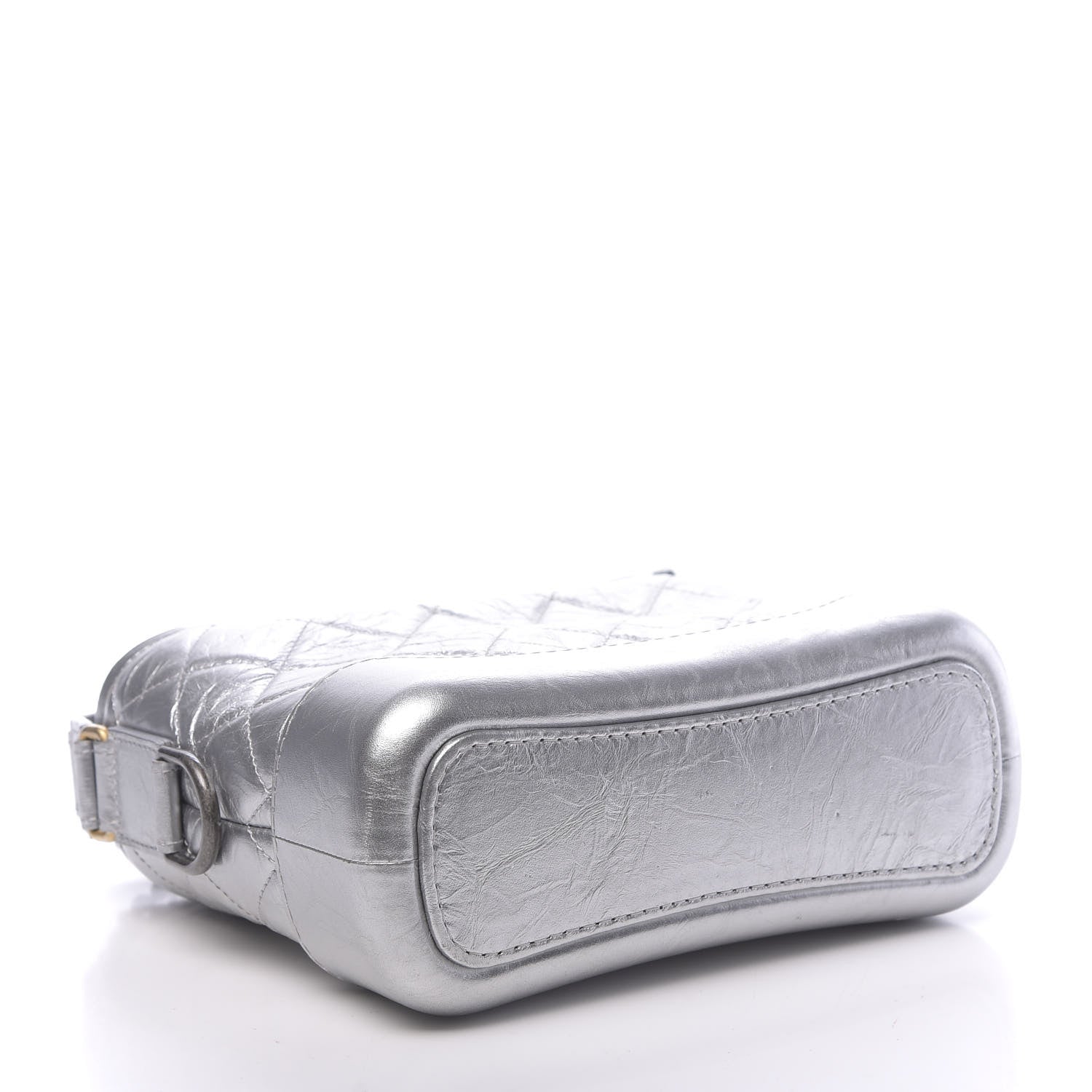 Chanel Metallic Aged Calfskin Quilted Small Gabrielle Hobo Silver 4 of 11