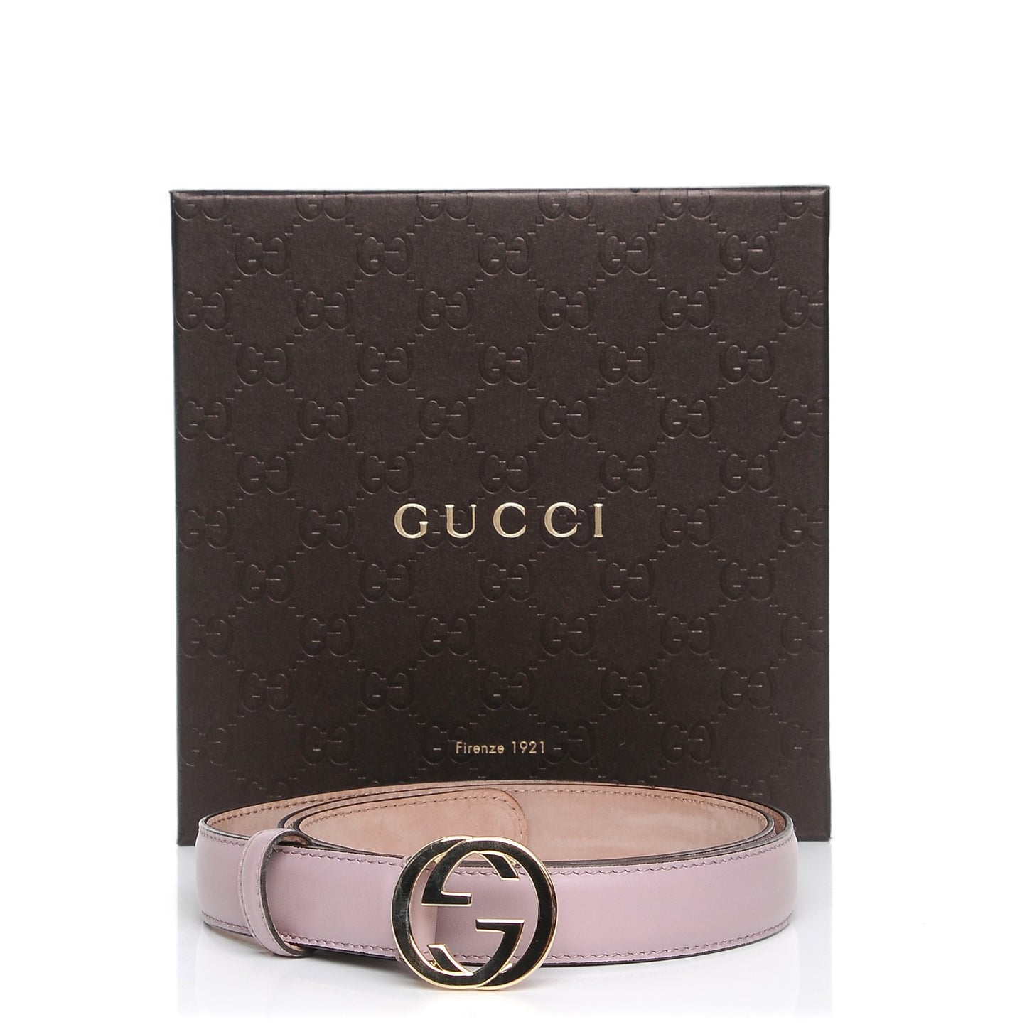 Moon Calfskin Interlocking G 25mm Belt 90 36