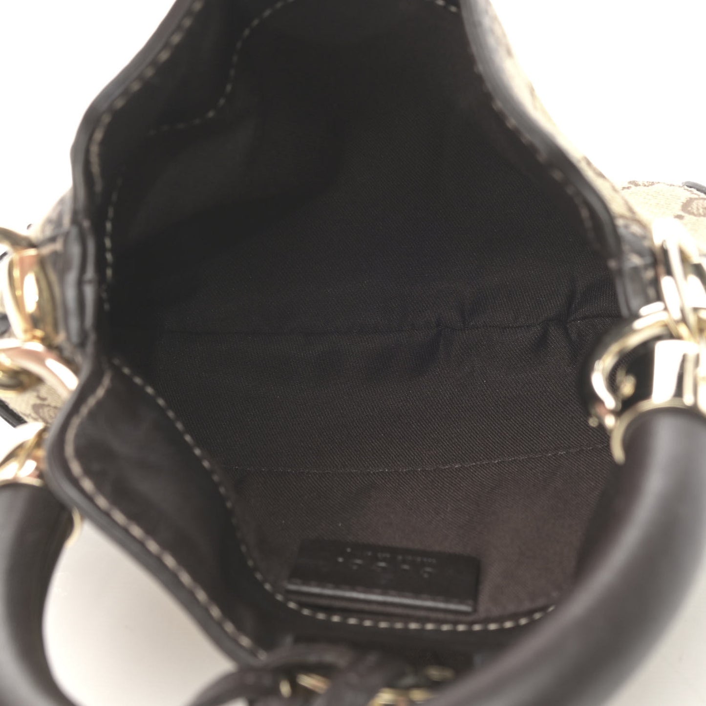Monogram Mini Indy Top Handle Bag Dark Brown