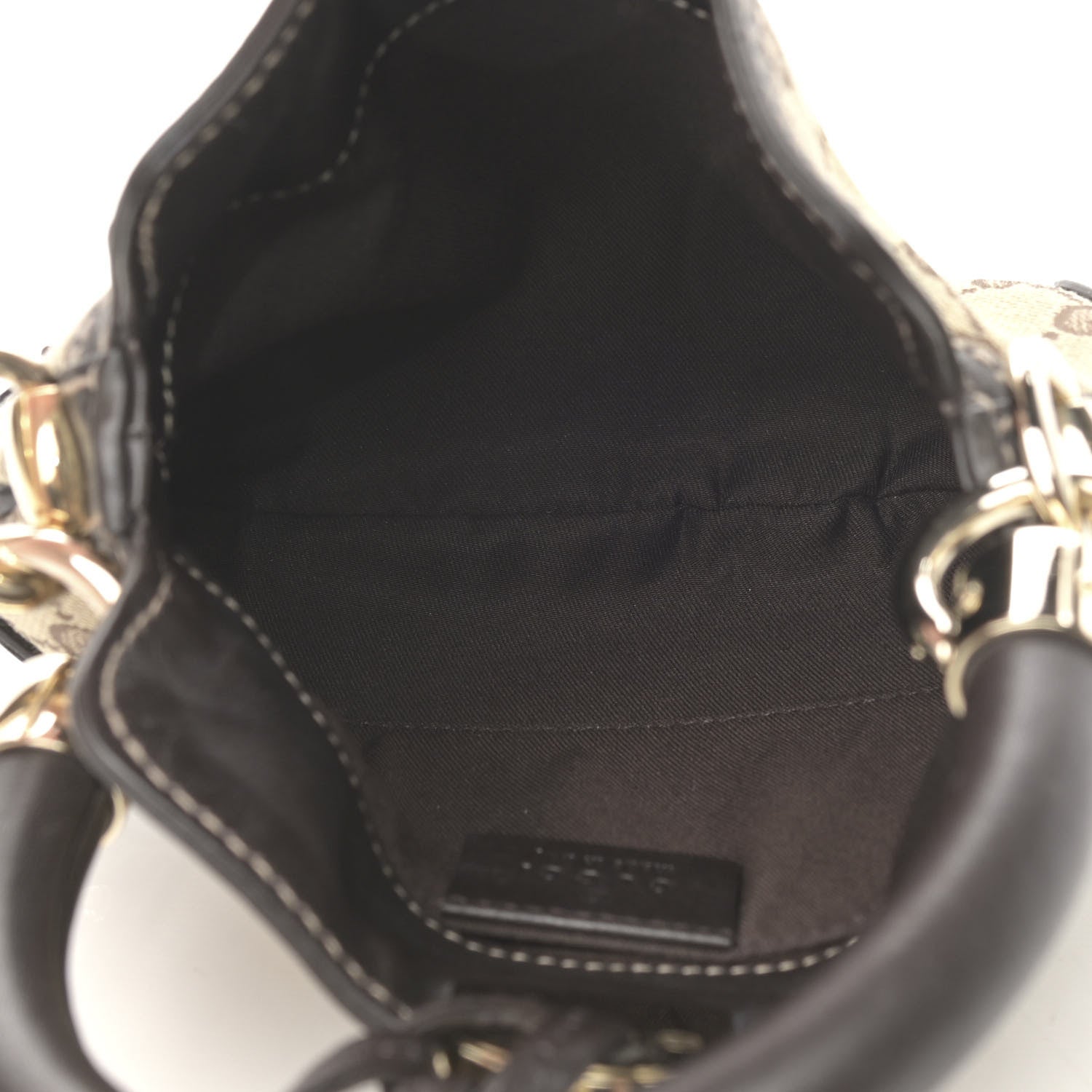 Gucci Monogram Mini Indy Top Handle Bag Dark Brown 5 of 10