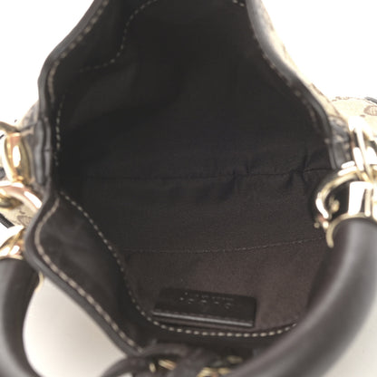 Gucci Monogram Mini Indy Top Handle Bag Dark Brown 5 of 10