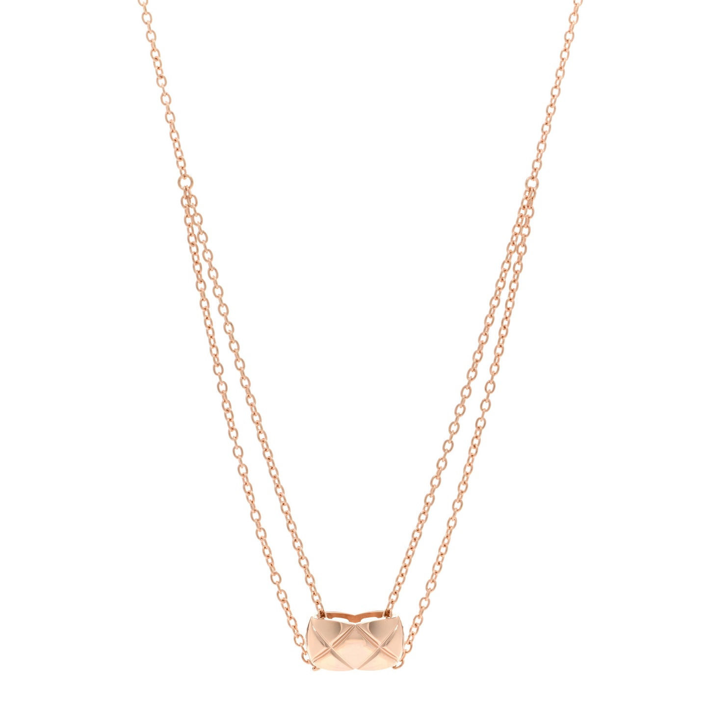 18K Beige Gold Coco Crush Pendant Necklace