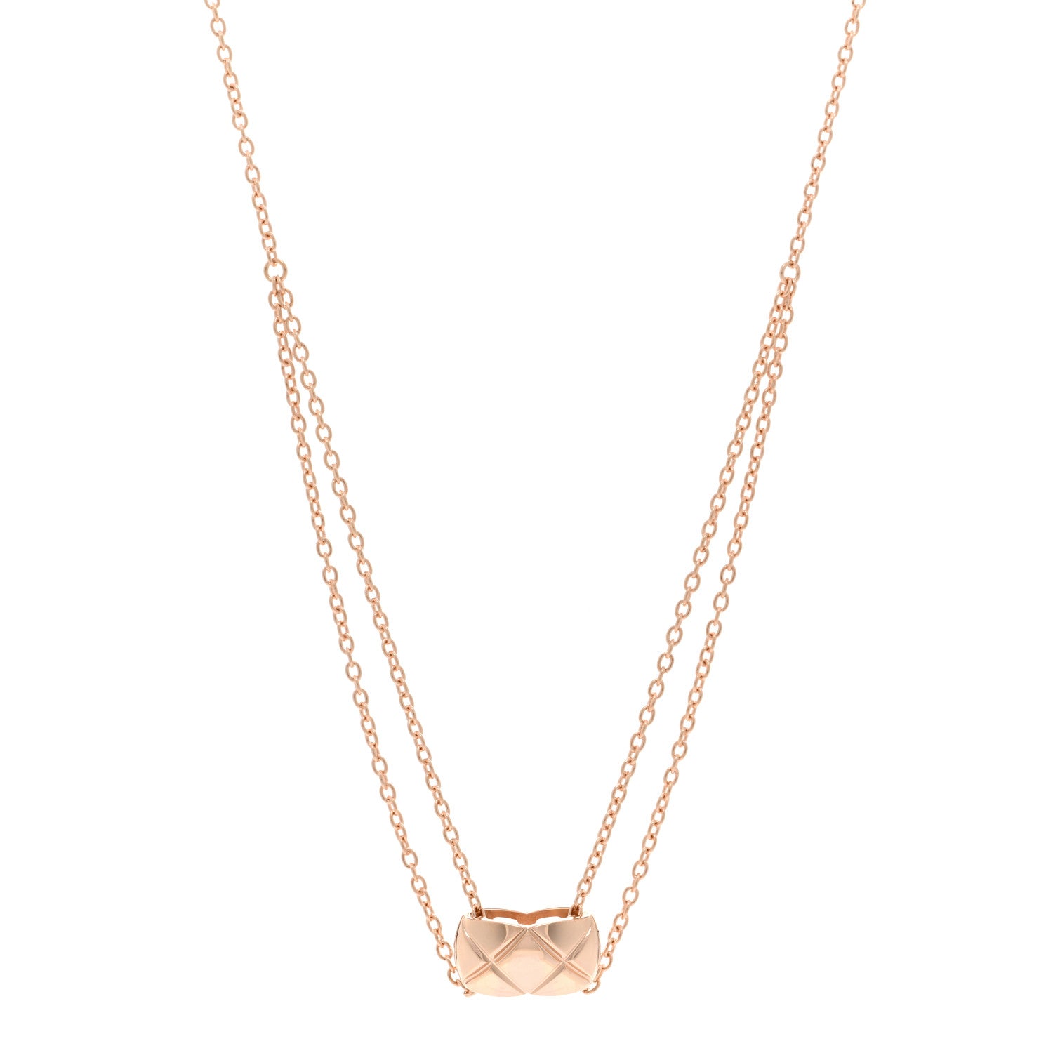 Chanel 18K Beige Gold Coco Crush Pendant Necklace 1 of 5