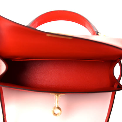 Hermes Chevre Mysore Mini Kelly Sellier 20 Capucine 5 of 11