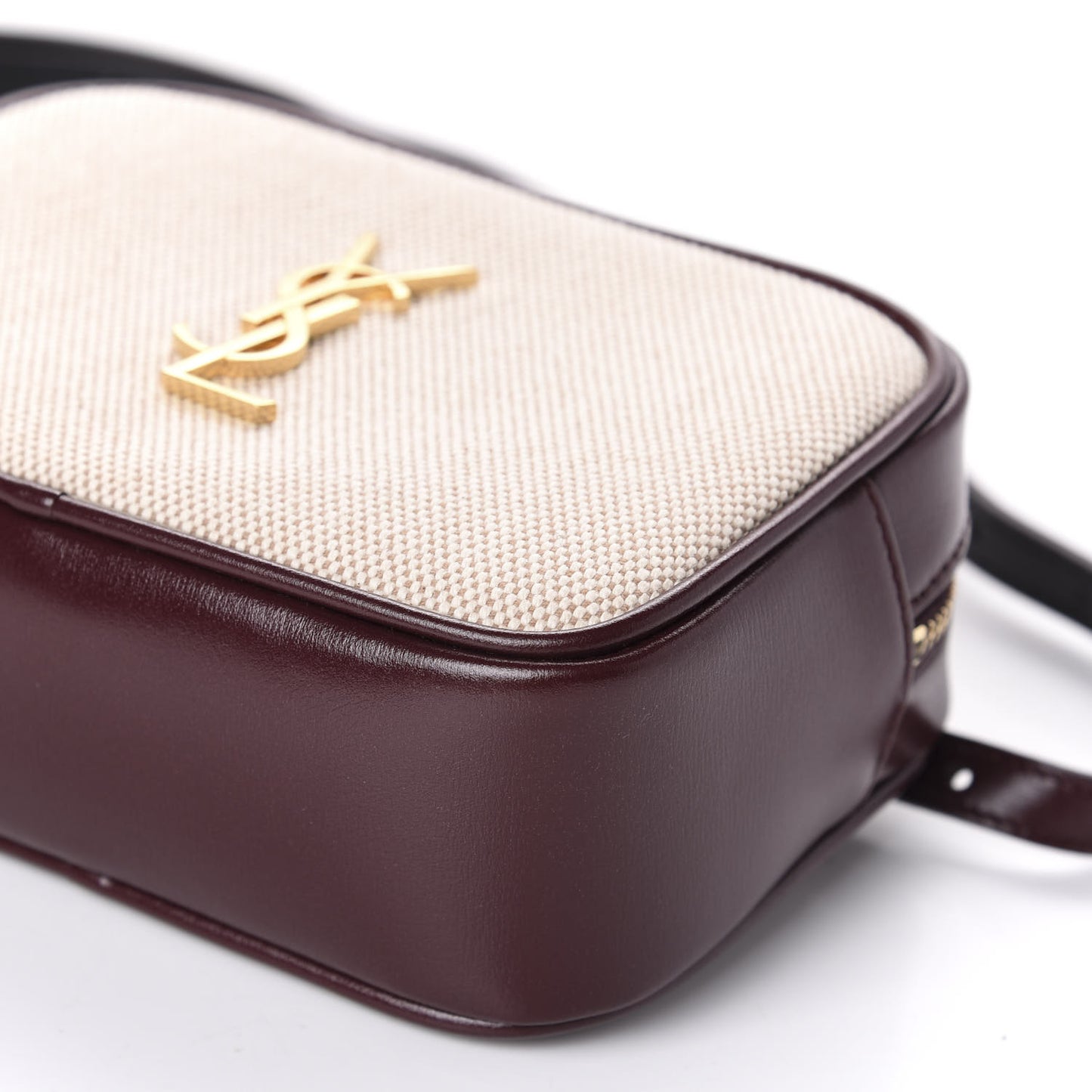 Calfskin Canvas Monogram Lou Belt Bag Natural Dark Legion Red