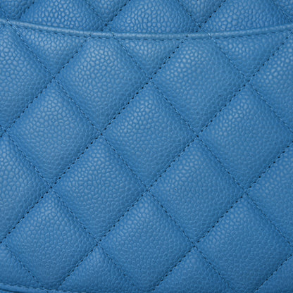 Chanel Iridescent Caviar Quilted Jumbo Double Flap Blue 10 of 13
