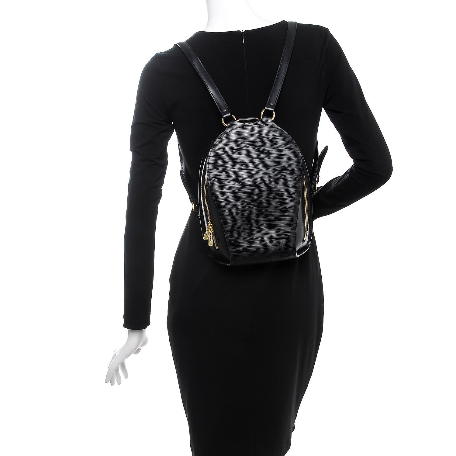 Louis Vuitton Epi Mabillon Backpack Black 2 of 9