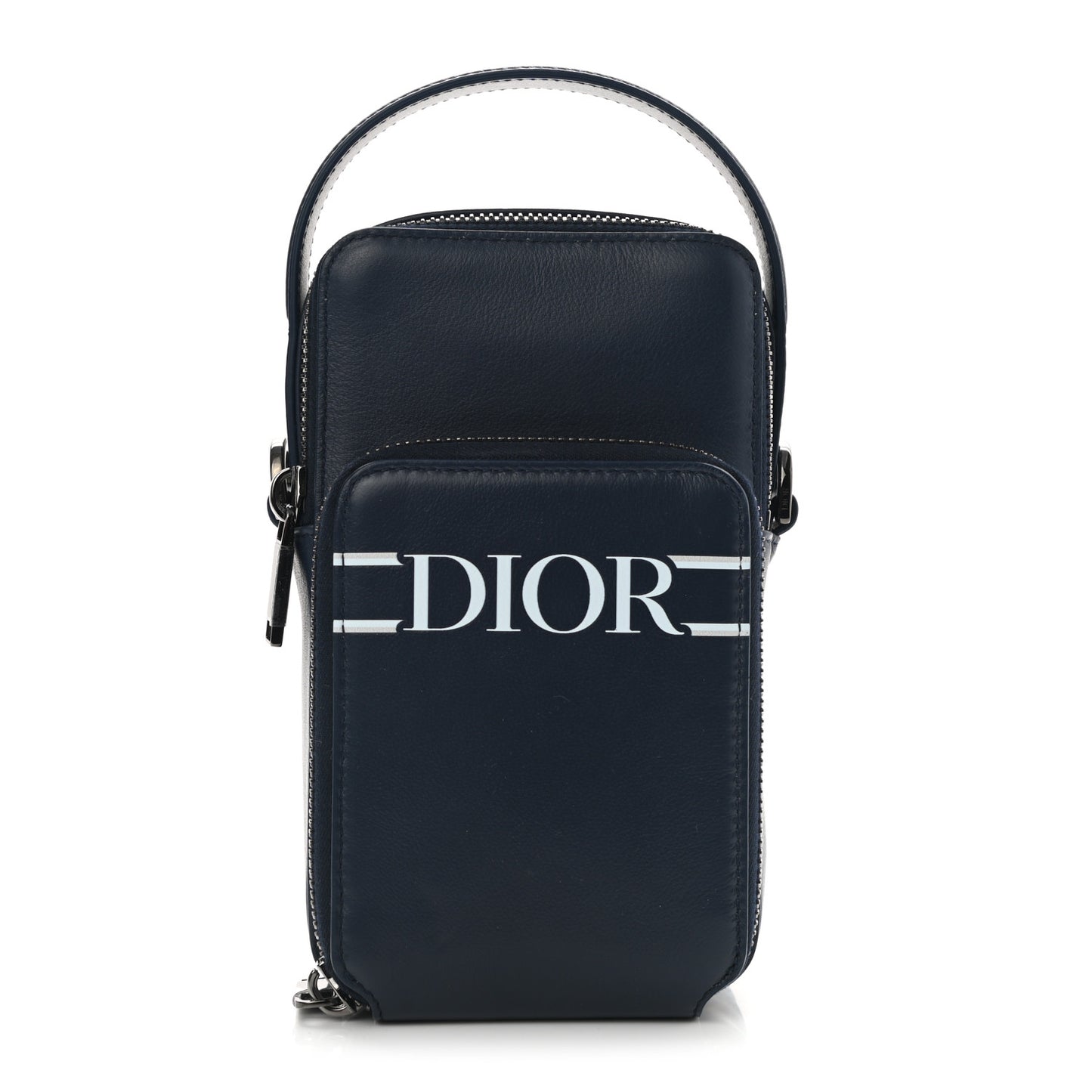 Calfskin Crossbody Bag Navy Blue
