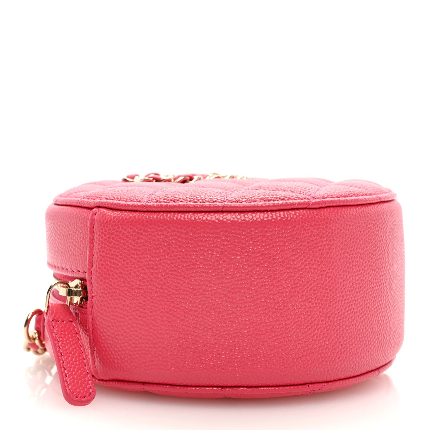 Chanel Caviar Quilted French New Wave Round Clutch With Chain Pink 4 of 8